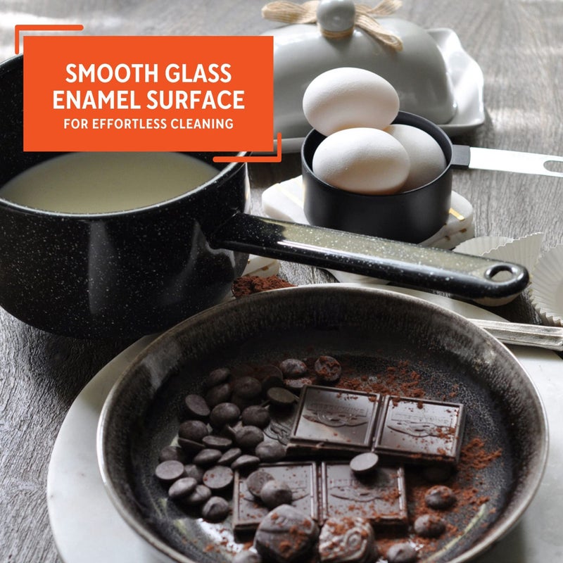 Mirro 1 Quart Enamel Sauce Pan with Speckled Finish - Image 5